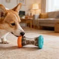 thumbnail image 4 of Dog Food Puzzle Toy Adjustable Treat Dispensing Food Dispenser Slow Feeder Bowls Puppy Enrichment Toy Ball Dog Interactive Chase Training Toys for Small Medium Large Dogs, 4 of 7