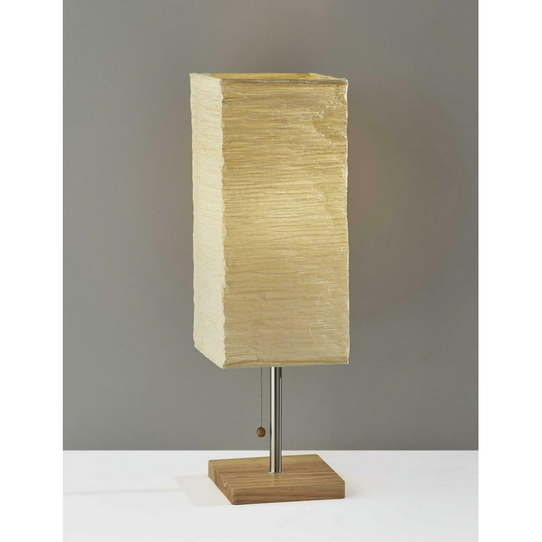 Wildside Paper Shade With Natural Wood Table Lamp Wildside Paper Shade With Natural Wood Table Lamp