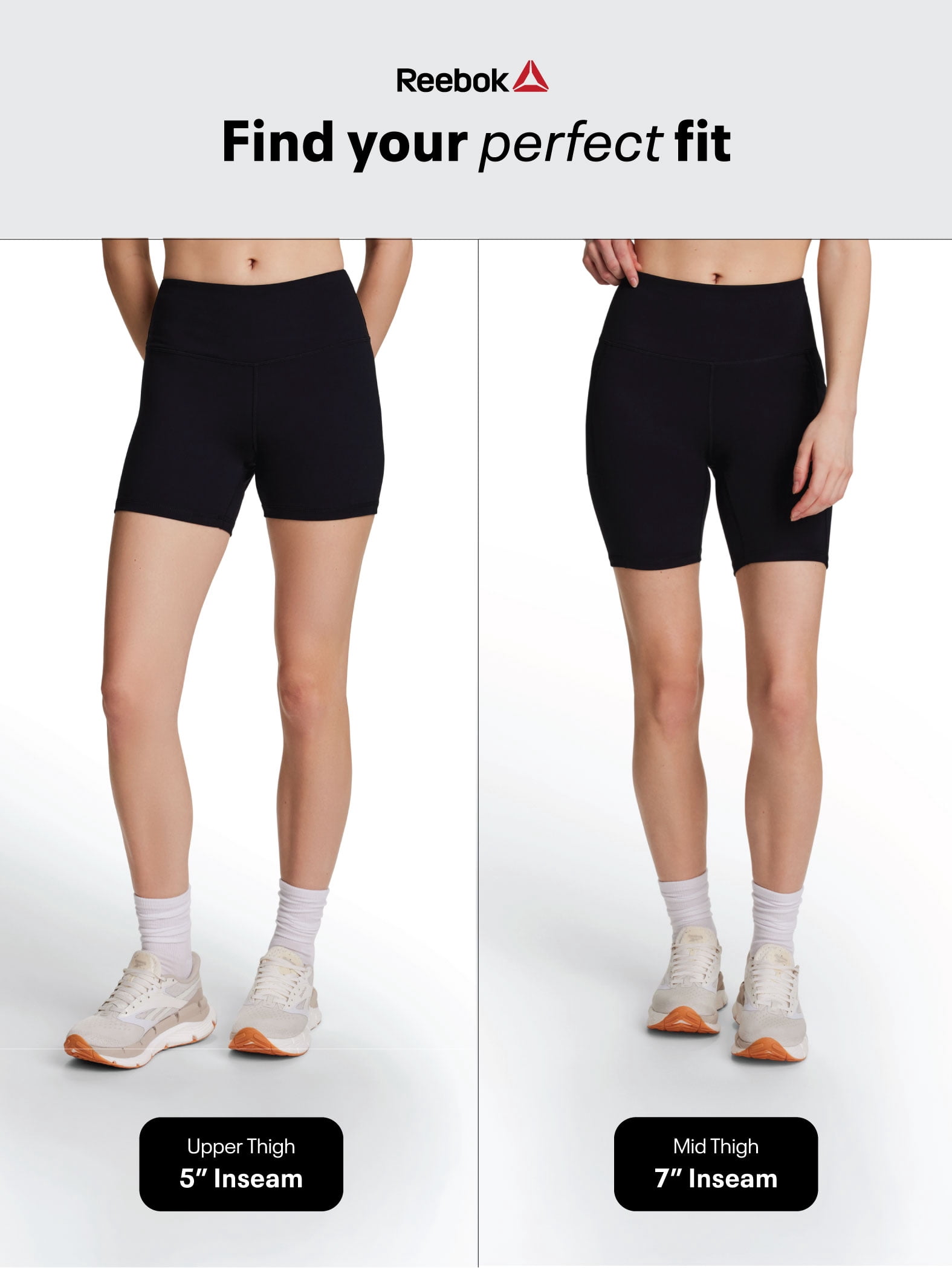 Reebok Women's Everyday High Rise Bike Short, 5" Inseam, Sizes XS-XXXL
