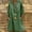 Green, variant on Fesfesfes Long Sleeve Linen Dresses for Women Loose V-Neck Solid Color Dress 3/4 Sleeve Tunic Dress Robe Dress