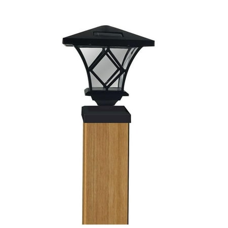 Moonrays Ridgely Style Solar Black Outdoor Integrated Led Post Cap Deck Light Canada Integrated Led Post Cap Deck Light, Solar Post Lights Menards