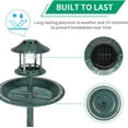 thumbnail image 3 of RONG-3 Outdoor Bird Bath, Garden Bird Baths Decorations with Solar-Powered Lamp and Resin Pedestal Flower Planter Base Bird Feeder for Yard Patio, 3 of 8