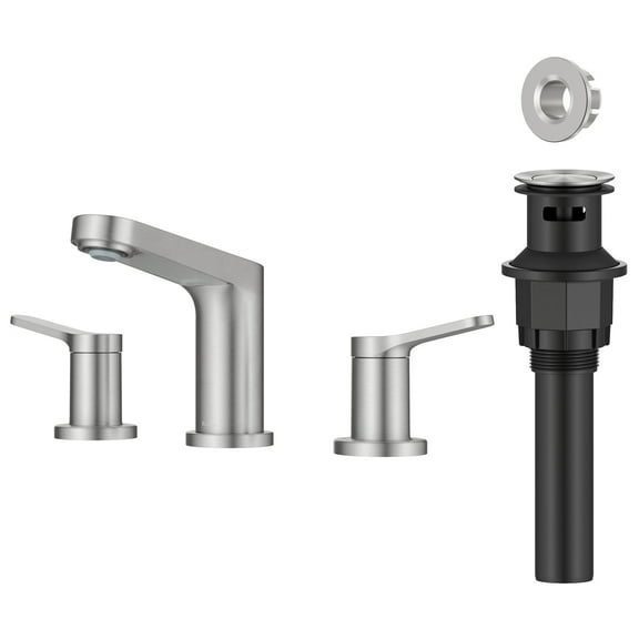 Kraus Fus-14103 Indy 1.2 GPM Widespread Bathroom Faucet - Spot Free Brushed Nickel