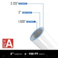 thumbnail image 3 of PEX-A Pipe 2 Inch x 100 Feet, White Tubing Water Plumbing, Potable Water Line, NSF Certified, 3 of 8