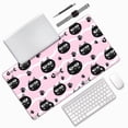 thumbnail image 2 of DouZhe Large Mouse Pad, Pet Cat Paw Fishbone Pink Non-Slip Waterproof Rubber Keyboard Office Desk Pads Mousepad, 29.5 x 15.8 inches 3mm Thick, 2 of 7