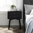 thumbnail image 2 of Crosley Furniture Landon Modern MDF Wood Night Stand in Matte Black, 2 of 5