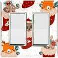 thumbnail image 1 of Metal Light Switch Plate Cover Forest Animal Christmas Stockings XMS003, 1 of 13