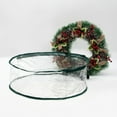 thumbnail image 5 of Homirary 30" Christmas Wreath Storage Bag with Green Handles & Dual Zipper, Holiday Xmas Durable Material Storage Container, 1 Piece, 5 of 6