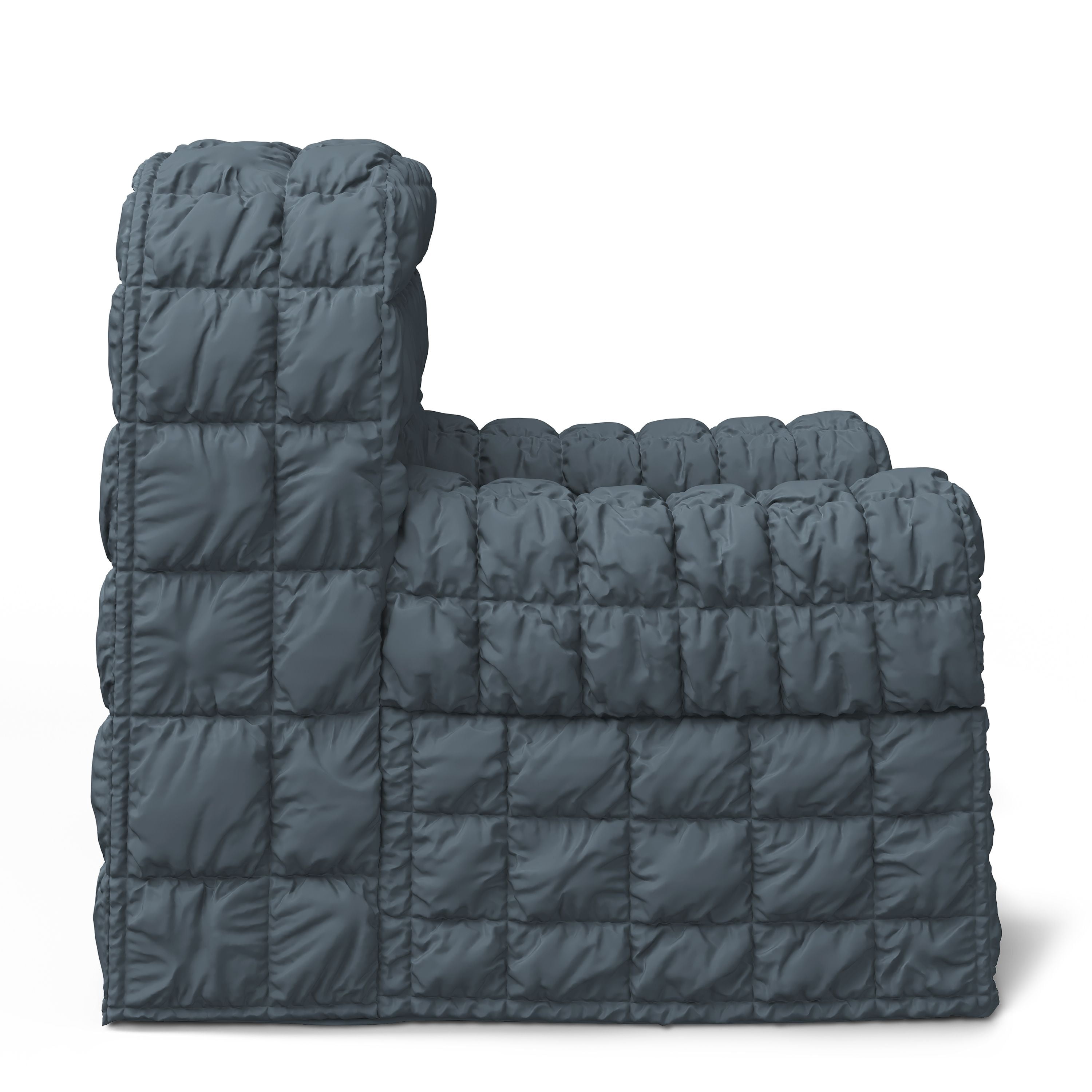 Mainstays Kids Compressed Puffy Chair, Blue