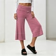 thumbnail image 6 of Women's Fold Over Capri Pants Y2K Low Rise Wide Leg Flowy Gaucho Pants Summer Cute Going Out Yoga Capris Vermilion S, 6 of 7