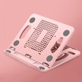 thumbnail image 3 of Langgg Support de Tablette en Plastique Ergonomique Pliable Dissipation de Chaleur Rotation Angle Réglable Charge de Poids 15kg Rose, 3 of 8