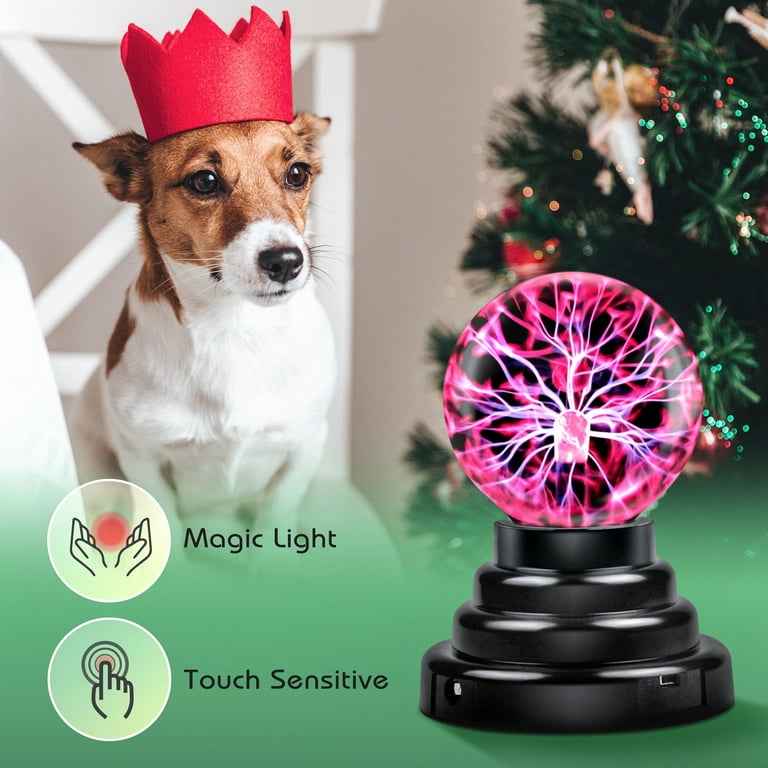 Plasma Ball Lamp Light Touch Sensitive Plug in Battery Powered