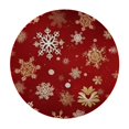 thumbnail image 4 of HAOXIT  Round Fitted Tablecloth with Elastic Round Elastic Tablecloth Snowflake Elastic Table Cover Circular Table Cover Waterproof Wipeable Table Cloth, Fits Round Tables  38-42, 4 of 8