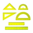 thumbnail image 6 of 6PCS Transparent Math Set Plastic Rulers Set Protractors Triangle Measuring Tool, 6 of 9