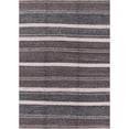 thumbnail image 1 of Ahgly Company Machine Washable Indoor Rectangle Industrial Modern Black Eel Black Area Rugs, 4' x 6', 1 of 7