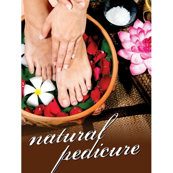 Holographic Window Decal- Natural Pedicure Design (36" x 48")