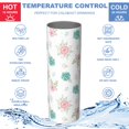 thumbnail image 5 of Pioneer Flower Floral Print Pattern 20oz Skinny Tumbler with Straw & Lid, Double Wall Vacuum Insulated Cup, Leak-Proof, Cup Holder Friendly, Hot 6H Cold 12H, 5 of 6
