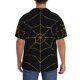 thumbnail image 3 of Fotbe Golden Spider Web Camisa Estampada de Manga Corta para Hombre, Casual de Verano, Estilo Playero, Sin Arrugas-Medium, 3 of 5