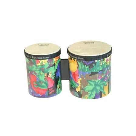 ( Package of 2) Remo Bongos, 5" & 6", Rain Forest