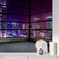 thumbnail image 2 of Idea4wall 2pcs 3D Cityscape Light Night Scene Stick Wallpaper Removable Wall Murals Large Wall Stickers for Home Decoration, 48"x48", 2 of 5