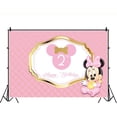 thumbnail image 1 of Fondos de fotografía de Minnie Mouse personalizables, tela de vinilo, sesión de fotos para niños, fiesta de cumpleaños de bebé, estudio fotográfico, 1 of 4