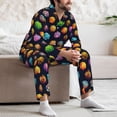 thumbnail image 7 of Sikiie Lovely Planet Mens Pajama Set, Soft Warm Long Sleeve Sleepwear, Cozy Button-Down Pjs for Men-Medium, 7 of 7