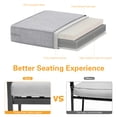 thumbnail image 3 of Aluminum Outdoor Armchair Conversation Dining Chair with Waterproof Thick Cushions High Density Foam All-Weather for Balcony, Deck, Patio, Garden, Poolside, Backyard, Gray, 3 of 8