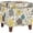 Flower Pattern, variant on Homebeez Printed Linen Cube Storage Ottoman with Solid Wood Legs, Cube Footstool, Storage Cabinet, 18" H Weight Capacity 300LB Blue