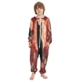 thumbnail image 2 of BZSMCE Unisex One-piece Pajama Cotton Sleepwear Cat and Skull Printed, 2 of 8