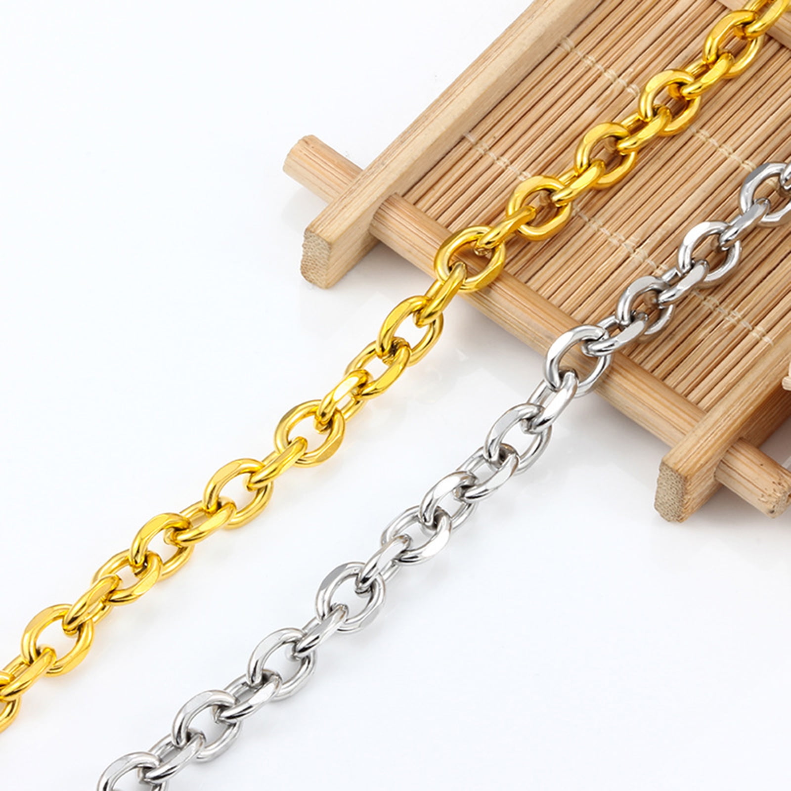 Professional Stainless Steel Chain for Jewelry Making Rolo Chain Bulk for Necklaces and Bracelets Jewelry Kits