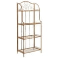 thumbnail image 3 of SAFAVIEH Amaris Outdoor Wrought Iron 4 Tier Bakers Rack, Rusty Orange, 3 of 7