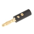 thumbnail image 3 of Adaptador de conectores banana para soldar con tornillo para amplificador de audio chapado en oro de 5 piezas negro, 3 of 7