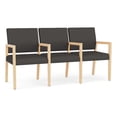 thumbnail image 1 of Pemberly Row Waiting Reception 3 Seat Tandem Seating Wood Frame in Gray, 1 of 5