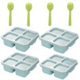thumbnail image 1 of Snack Containers with Fork for Kids Adults,Reusable Lunchable Container with 4 Compartment,BPA-Free Bento Snack Boxes for Food Storage & Meal Prep,Wheat Straw,Lunch Container for Travel,Office,Picnic, 1 of 6