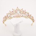 thumbnail image 2 of Disfraz de princesa Tiara Acculess de cristal rosa para niños de 5 a 16 años, 2 of 7