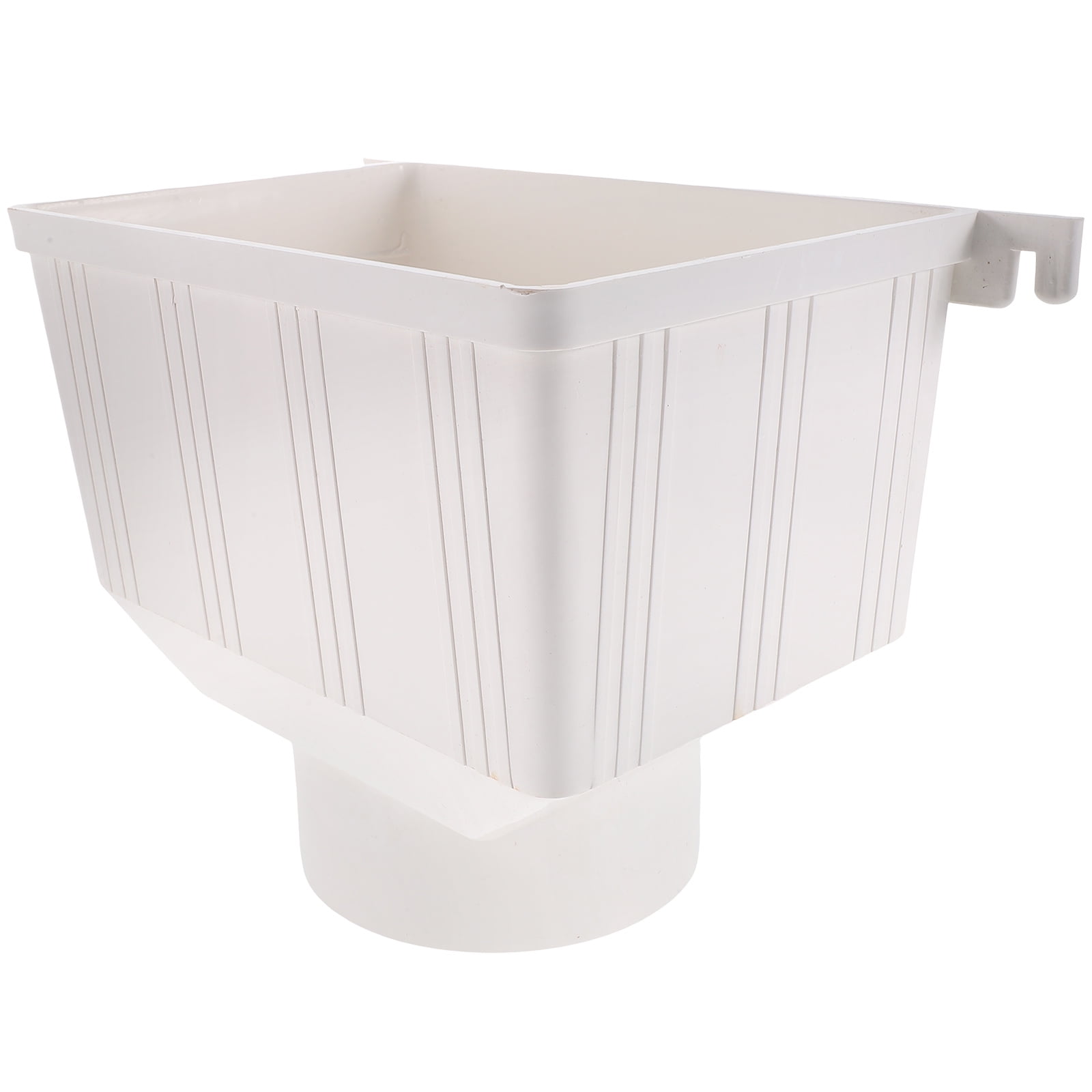 Baluue White Plastic Rain Gutter Connector Set for Rainwater Collection and Outdoor Water Management