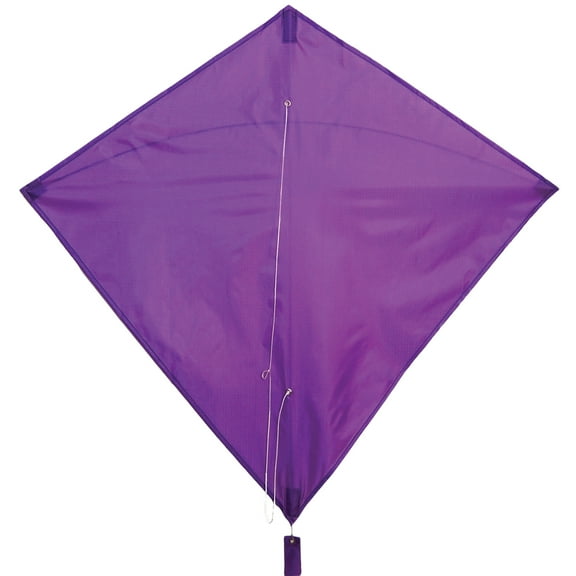 In the Breeze 2993— Purple Diamond Kite, 30-Inch — Easy Flying Single Line Classic Kite — Includes Reusable Kite Bag, Reel and Line