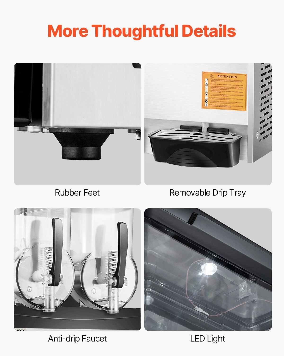 CAFORKP 12Lx2 Stainless Steel Frozen Drink Maker, Commercial Slushie Machine for Restaurant Party
