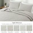 thumbnail image 6 of Exclusivo Mezcla Twin Quilt Bedding Set, Lightweight Soft Bedspreads Coverlets with 1 Pillow Sham, Modern Light Grey Quilts Twin XL Size for All Seasons, 6 of 6