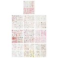 thumbnail image 1 of Assorted Color Nail Decals For Women Daily Life Decoration 12.6X10.5cm Long-lasting Flower Patterns 10 Sheets, 1 of 1