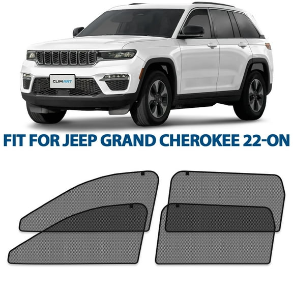 CLIM ART Magnetic Car Window Shades for Jeep Grand Cherokee 2022-2026, Sun Blocker Curtains, Side Window Covers, Car Accessories for Camping, Privacy Protection - MS0193