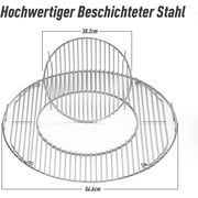 Grill Grate Replacement 8835 for Weber, Upgraded 22.5 Inch Charcoal Grills, Kettle, Performer, Master-Touch, Gourmet BBQ System Hinged Cooking Grate Grids 21.5 BBQ Stainless Steel for Weber
