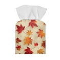 thumbnail image 2 of POLERO Tissue Box Cover PU Leather, Fall Leaves Waterproof Square Car Tissue Holder Storage for Bathroom Vanity, Countertops, Dressers, Night Stand, Parlors and Offices, 2 of 7