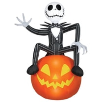 Disney Jack Skellington Pumpkin Inflatable Halloween Giant - Orange One Size