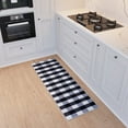 thumbnail image 3 of Ottomanson Non-Slip Kitchen Runner Rug 20" x 53" – Low Pile Stain Resistant Floor Mat, Buffalo Plaid Black/White, 3 of 14