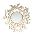 thumbnail image 2 of Baxton Studio Castiel Modern Glam and Luxe Antique Goldleaf Metal Bubble Accent Wall Mirror, 2 of 4