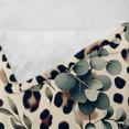 thumbnail image 4 of Ambesonne Leopard Print Fleece Throw Blanket Bold Eucalyptus Leaf 50"x60" Camel and Laurel Green, 4 of 5