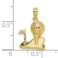 thumbnail image 3 of FJC Finejewelers 14k Yellow Gold Solid Polished Golfing Charm, 3 of 6