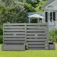 thumbnail image 4 of AVAWING No-Dig AC Unit Privacy Fence 3 Panels with Planter Box, 33" W x 39" H, Durable Outdoor Wood Screen to Hide AC & Trash with Floral Bed Gray, 4 of 8