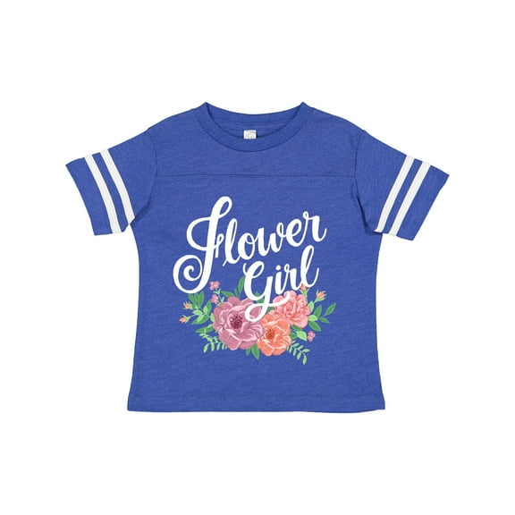 Inktastic Flower Girl Hand Lettering with Flowers Illustration Girls Toddler T-Shirt